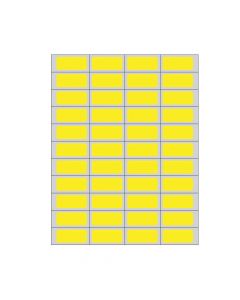 Label Laser Piggyback Paper Permanent 4 1 3/4"x3/4" Yellow 44 per Sheet, 250 Sheets per Box