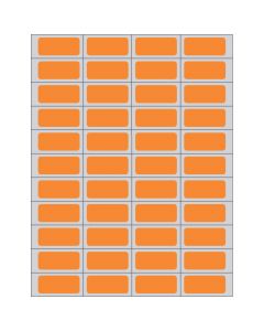 Label Laser Piggyback Paper Permanent 4  1 3/4"x3/4" Orange 44 per Sheet, 250 Sheets per Box