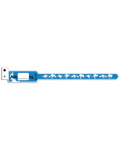 KangaBand® Write-on Wristband Poly 1"x10 1/4" Pediatric Blue with Black Imprint - 250 per Box 