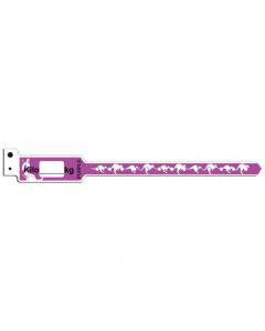 KangaBand® Write-on Wristband Poly 1"x10 1/4" Pediatric Purple with Black Imprint - 250 per Box 