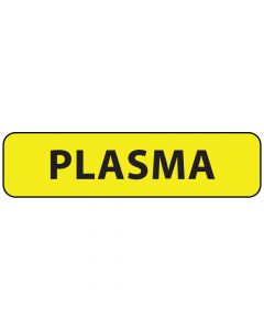 Label Paper Permanent Plasma, 1" Core, 1 1/4" x 5/16", Yellow, 760 per Roll