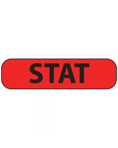 Label Paper Permanent STAT, 1" Core, 1 7/16" x 3/8", Fl. Red, 666 per Roll