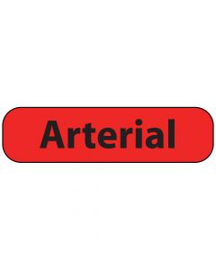 Label Paper Permanent Arterial 1" Core 1 7/16"x3/8" Fl. Red 666 per Roll