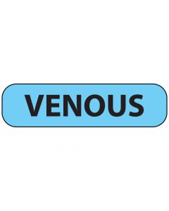 Label Paper Permanent Venous, 1" Core, 1 7/16" x 3/8", Blue, 666 per Roll