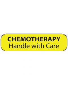 Label Paper Permanent Chemotherapy Handle 1" Core 1 7/16"x3/8" Yellow 666 per Roll