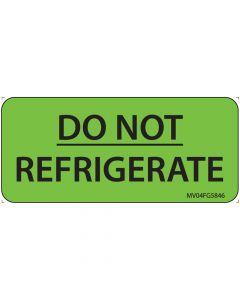 Label Paper Removable Do Not Refrigerate, 1" Core, 2 1/4" x 1", Fl. Green, 420 per Roll