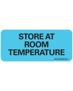 Lab Communication Label (Paper, Removable) Store At Room 2 1/4"x1 Blue - 420 per Roll