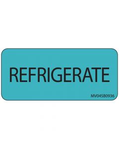 Label Paper Removable Refrigerate, 1" Core, 2 1/4" x 1", Blue, 420 per Roll