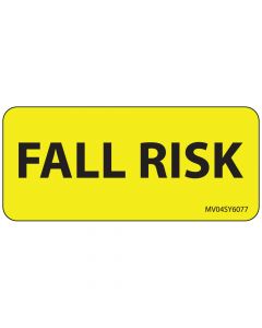 Label Paper Permanent Fall Risk 1" Core 2 1/4"x1 Yellow 420 per Roll