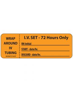 Label Paper Permanent Wrap Around IV, 1" Core, 2 15/16" x 1", Fl. Orange, 333 per Roll