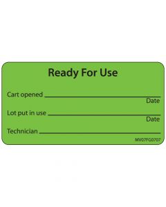 Lab Communication Label (Paper, Removable) Ready for Use 2 15/16"x1 1/2" Fluorescent Green - 333 per Roll