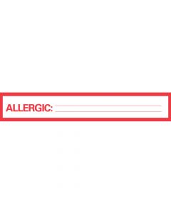 Tape Removable Allergic: 1" Core, 1" x 6", 83 Imprints White, 500 Inches per Roll