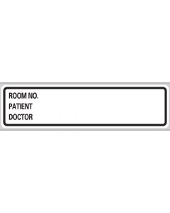 Label Paper Removable Room No. Patient, 1" Core, 5 3/8" x 1", 3/8", White, 200 per Roll