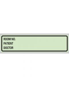 Label Paper Removable Room No. Patient, 1" Core, 5 3/8" x 1", 3/8" Lime, Green, 200 per Roll