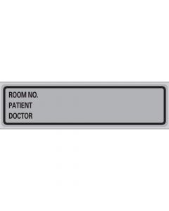 Label Paper Removable Room No. Patient, 1" Core, 5 3/8" x 1", 3/8" Silver 200 per Roll