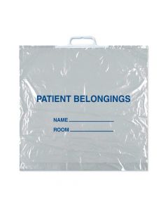 Patient Belongings Bag Rigid Handle Clear Plastic 18-1/2" X 20" X 3-1/2", 250 per Case