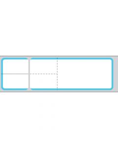 Misys/Sunquest/Epic Direct Thermal Label, Paper, 4-1/8"x1-3/16" 3" Core, Blue Border, 4300 per roll, 2 rolls per box