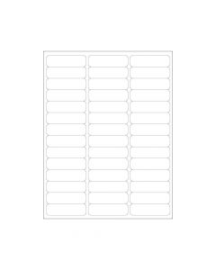 Chart Labels Laser 2 5/8"x3/4" White - 4 Pks of 250 per Case