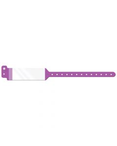 Conf-ID-ent™ Shield Wristband Poly 1 1/4"x11 3/4" Adult Grape - 500 per Case