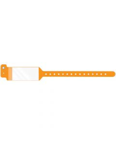 Conf-ID-ent™ Shield Wristband Poly 1 1/4"x10 3/4" Adult/Pediatric Orange - 500 per Case