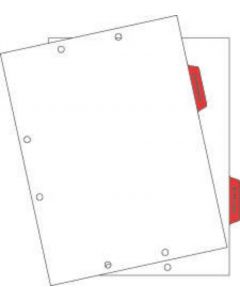 Filepro® Chart Divider Side Tab Position #2 or #4 "2nd Admission/9th Admission" 1/5 Cut Mylar Reinforced Tab Red 100# White 8-1/2"x11" - 300 per Box