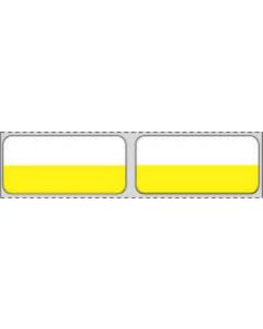 Label Thermal Transfer Piggyback Paper Permanent 3" Core 1-7/8" X 7/8" White with Yellow 8000 per Roll