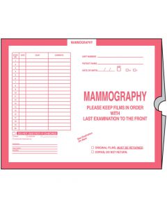 Category Insert Jacket Open End Mammography Pink 28# Kraft 10-1/2"x12-1/2" - 250 per Case