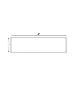 Direct Thermal Clean Room Label, Alcohol Resistant Paper, Permanent, 4" x 1", 3" Plastic Core, 2 rolls of 5000 labels