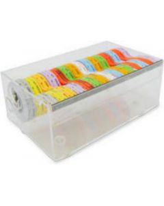 Dispenser Holds up to 15 Rolls of 1/2 Wide Tape Plastic 8-3/8 x 5 x 3-1/8 Clear 1 per Each