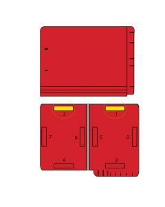 Barkley™ Match End Tab Folder Fas# 1&3 11pt Color Stock Red Flush Front 12 1/4" x 9 1/2" 2ply - 50 per Box