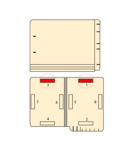 Filepro® End Tab Folder Fastener # 1&3 14pt Manila Flush Front 12-1/4"x9-1/2" 2ply 250 per Case