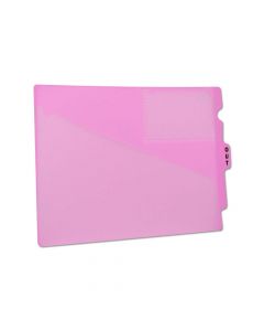 Outguide Center Tab Letter Size 2 Pockets Pink Vinyl 12-7/8" x 9-1/2", 25 per Box