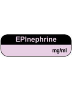 Anesthesia Label (Paper, Permanent) Epinephrine mg/ml 1 1/4" x 3/8" Lilac - 1000 per Roll