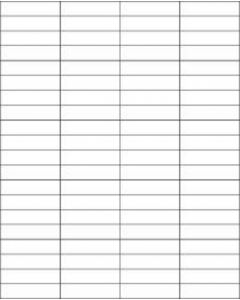 Chart Labels Laser Paper Portrait 2x1/2 White - 80 per Sheet, 100 Sheets per Pack