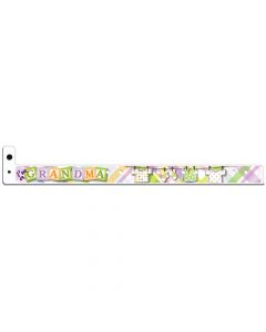 Bundle of Joy™ Write-on Wristband Poly 3/4" x 10" Adult "I'm A Grandma" Multi Color - Clothes Line - 250 per Box