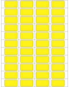 Label Laser Piggyback Paper Permanent 4  1 7/10"x27/32" Yellow 44 per Sheet, 100 Sheets per Package