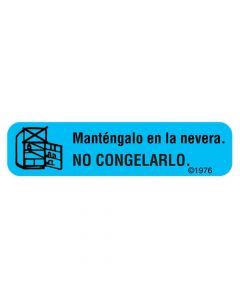 Communication Label (Paper, Permanent) Mantengalo En La 1 9/16" x 3/8" Blue - 500 per Roll, 2 Rolls per Box