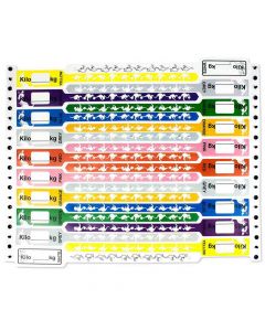 KangaBand® Write-on Wristband Poly 1"x10-1/4" Multi Color Pack 250 per Box