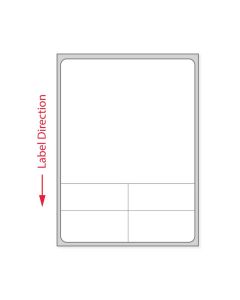 Label Direct Thermal Paper Permanent 3" Core 4"x5 1/2" White 1000 per Roll, 6 Rolls per Case