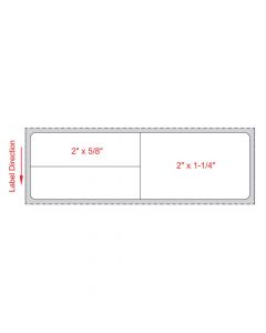 Label Meditech Direct Thermal Paper Permanent 1" Core 4"x1 1/4" White 1000 per Roll, 8 Rolls per Case