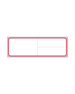 Label Meditech Direct Thermal Paper Permanent 1" Core 4"x1 1/4" White with Red 1000 per Roll, 8 Rolls per Case