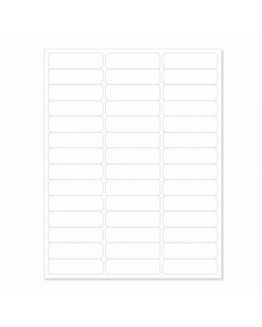 Chart Labels Laser Portrait 2 5/8"x3/4" White - 42 per Sheet, 100 Sheets per Pack