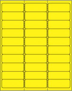 Chart Labels Laser Portrait 2 5/8"x1 Yellow - 30 per Sheet, 30 Sheets per Pack