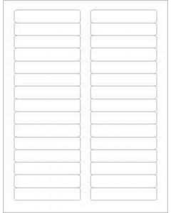 Chart Labels Laser 3-7/16" x 21/32" White - 100 per Pack