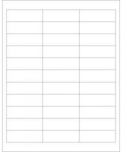 Chart Labels Laser 2 5/8"x7/8 White - 100 per Pack