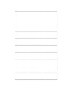 Chart Labels Laser Portrait 2 27/32" x 1 1/12" White - 30 Labels per Sheet, 4 Pks of 250 Sheets per Case