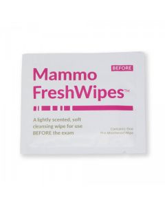 FreshWipes™ Mammography Patient Wipe Pre-moistened Cleansing Towelette Individually Packaged for Use Before Patient Exam - 50 per Box