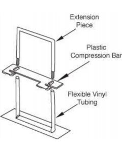 Fastener Self Adhesive Medi Clip Extension Piece White - 100 per Box