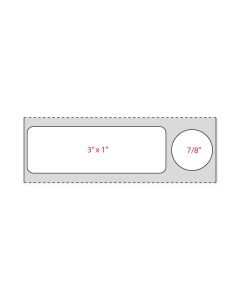 Label Direct Thermal Paper Permanent 1" Core 4"x1 White 1000 per Roll