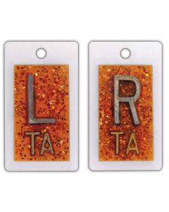 Marker Poly Casing 5/8" R/L Orange Glitter 2-3 Initials 2 per Set